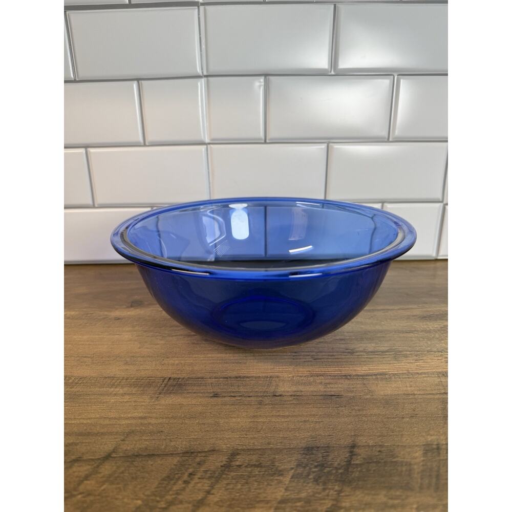 Vintage PYREX Cobalt Blue Mixing Serving Bowl #325 Glass Large 2.5L Nesting USA!